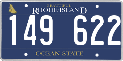 RI license plate 149622