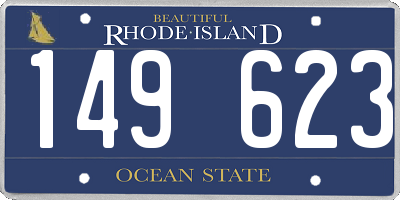 RI license plate 149623