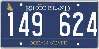 RI license plate 149624