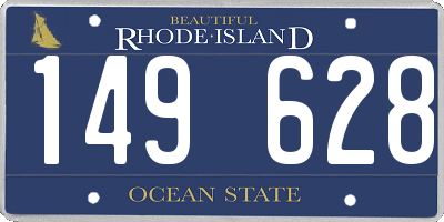 RI license plate 149628
