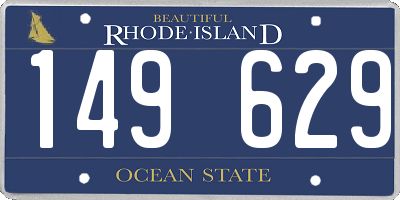 RI license plate 149629