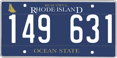 RI license plate 149631