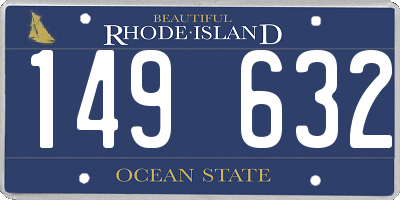RI license plate 149632