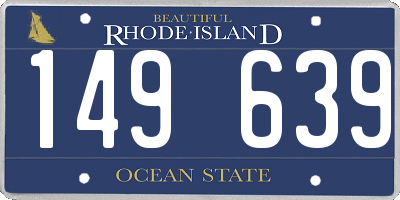 RI license plate 149639