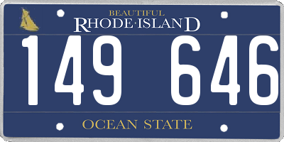 RI license plate 149646