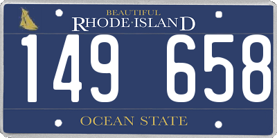 RI license plate 149658