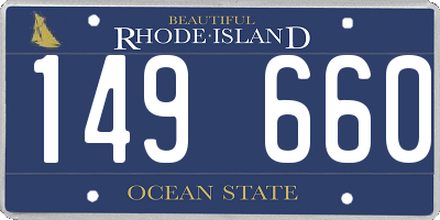 RI license plate 149660
