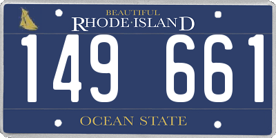 RI license plate 149661