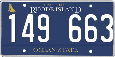 RI license plate 149663
