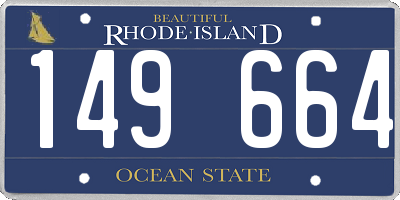 RI license plate 149664