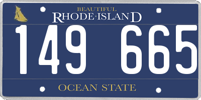 RI license plate 149665