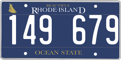 RI license plate 149679
