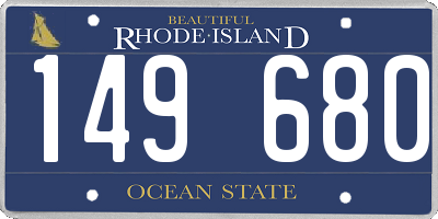 RI license plate 149680