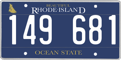 RI license plate 149681
