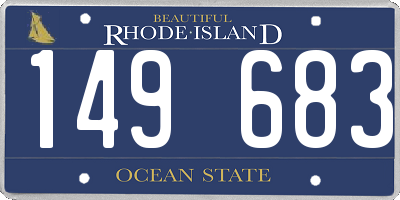 RI license plate 149683