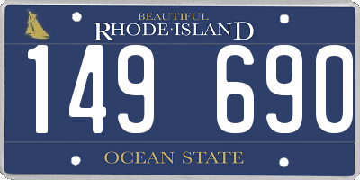 RI license plate 149690