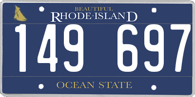 RI license plate 149697