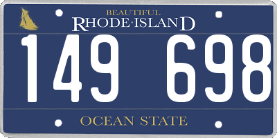 RI license plate 149698