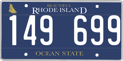 RI license plate 149699