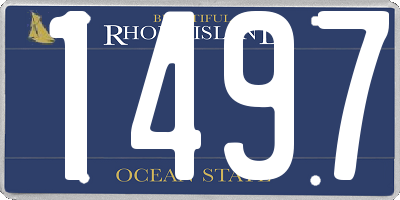 RI license plate 1497