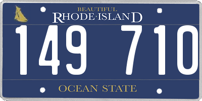 RI license plate 149710