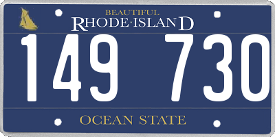 RI license plate 149730