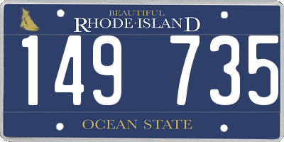 RI license plate 149735