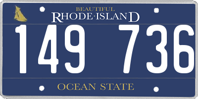 RI license plate 149736