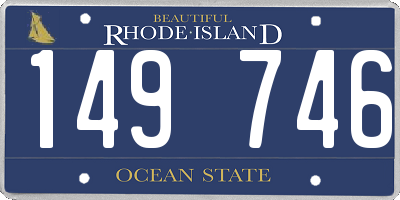 RI license plate 149746