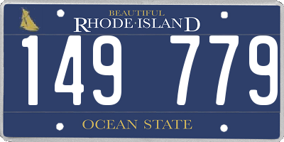 RI license plate 149779