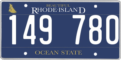 RI license plate 149780