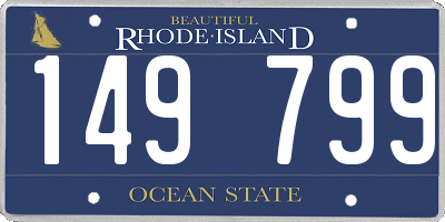 RI license plate 149799