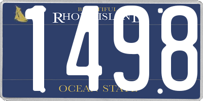 RI license plate 1498