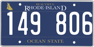 RI license plate 149806