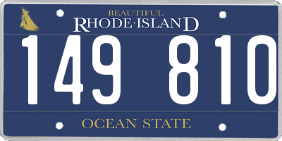 RI license plate 149810