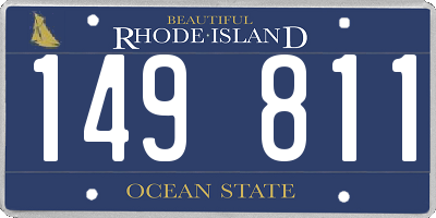 RI license plate 149811