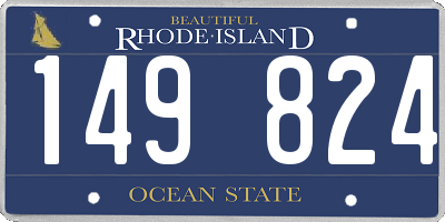 RI license plate 149824