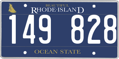 RI license plate 149828