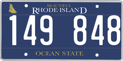 RI license plate 149848