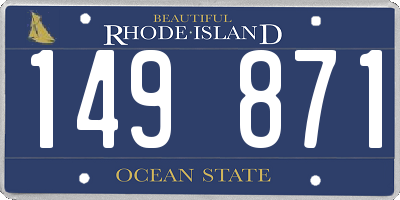 RI license plate 149871