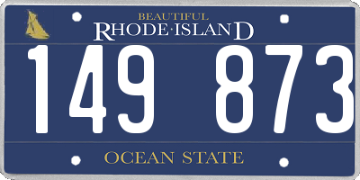 RI license plate 149873