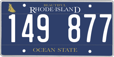 RI license plate 149877