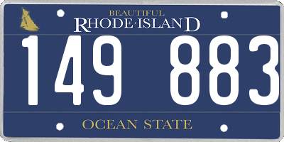 RI license plate 149883