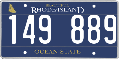 RI license plate 149889