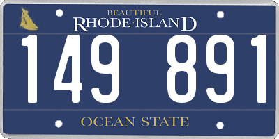 RI license plate 149891