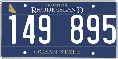 RI license plate 149895