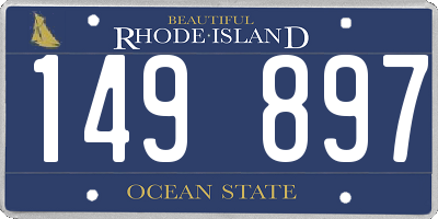 RI license plate 149897