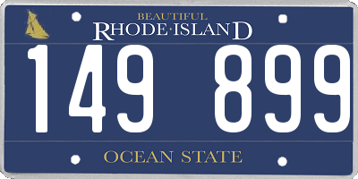RI license plate 149899