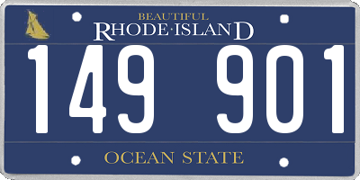 RI license plate 149901