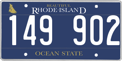 RI license plate 149902